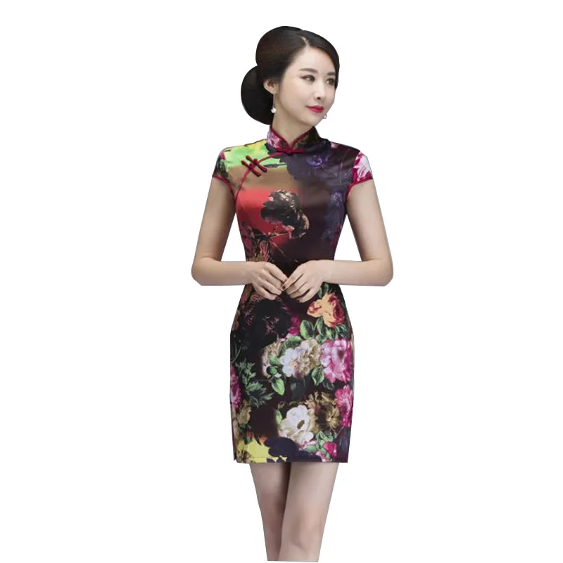 

Plus Size 3XL 4XL 5XL 6XL Chinese Qipao Classic Women Satin Cheongsam Oriental Bride Wedding Dresses 2021 New Evening Party Gown