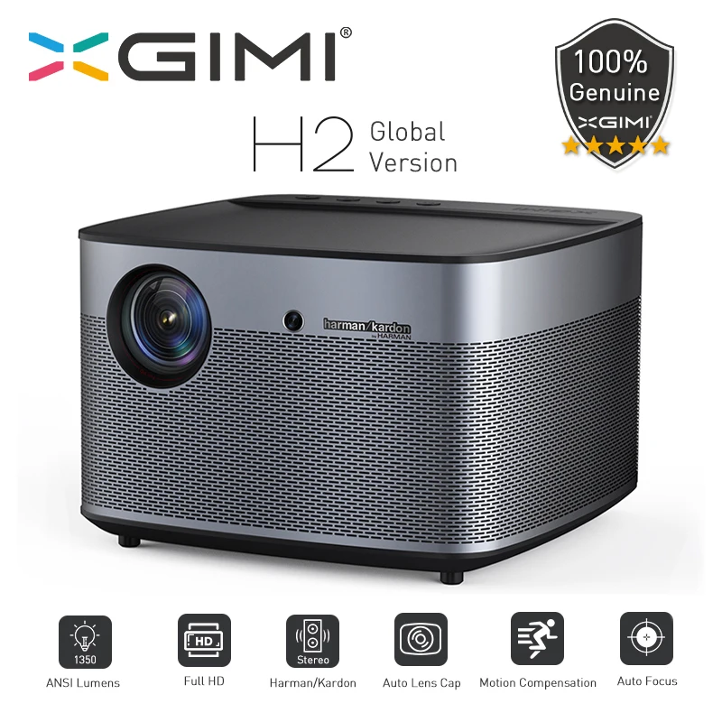 Проектор XGIMI H2 DLP проектор 1080P Full HD с затвором 3D 4K 1350 ANSI люменов Android TV Bluetooth Wi Fi для