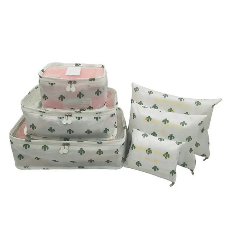 6 шт./компл. дорожная сумка для хранения Чемодан Сетка Сумка Для Костюмы