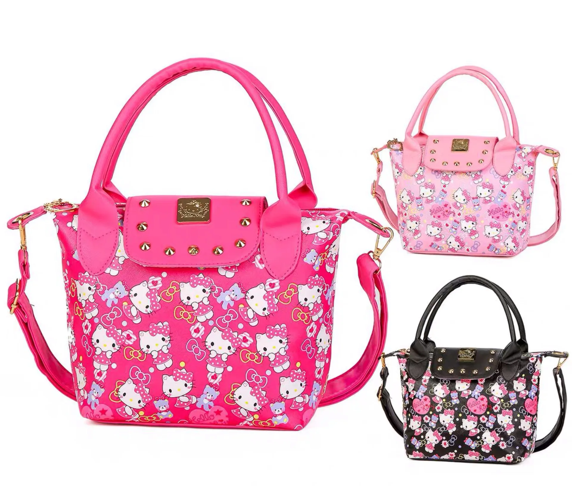 Sanrio сумка через плечо с рисунком Hello Kitty милая женская модная из искусственной