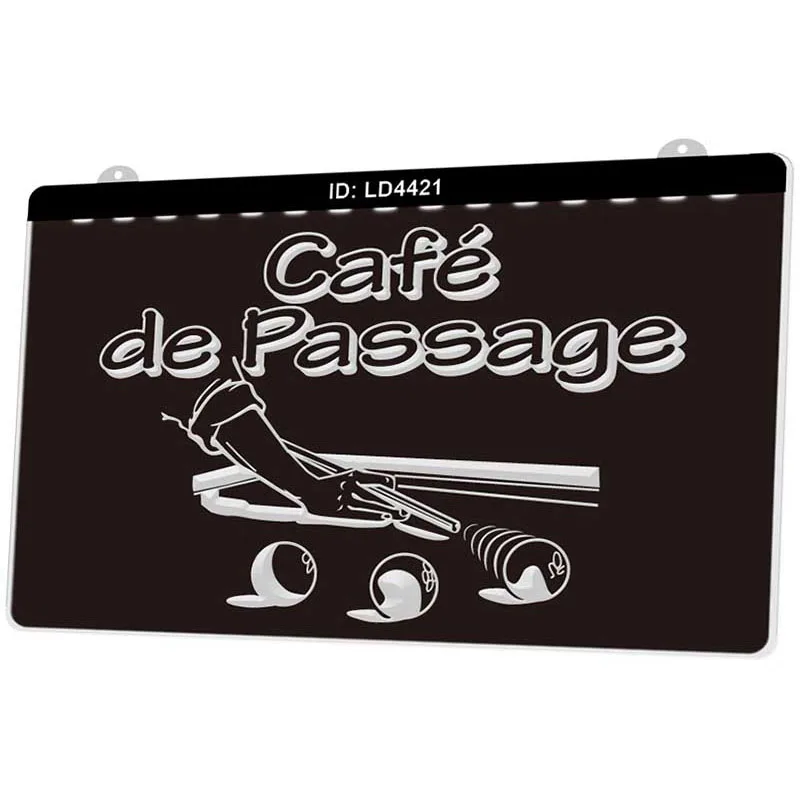 LD4421 Cafe De pass бильярдный Новый 3D гравировочный светодиодный светильник несколько