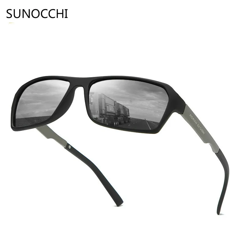 2019 Новые квадратные поляризованные солнцезащитные очки мужские зеркальные для