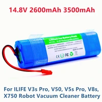 14 8v 2600mah rechargeable battery for ilife battery v3s pro v50 v5s pro v8s x750 for zaco v3 v40 v5s pro v5x