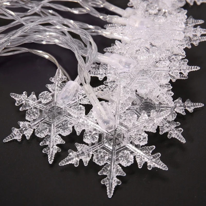 

Snowflake LED String Lights Christmas Leds Light for Window Decoration Battery Power Outdoor Holiday Party Ornament Fairy Luces