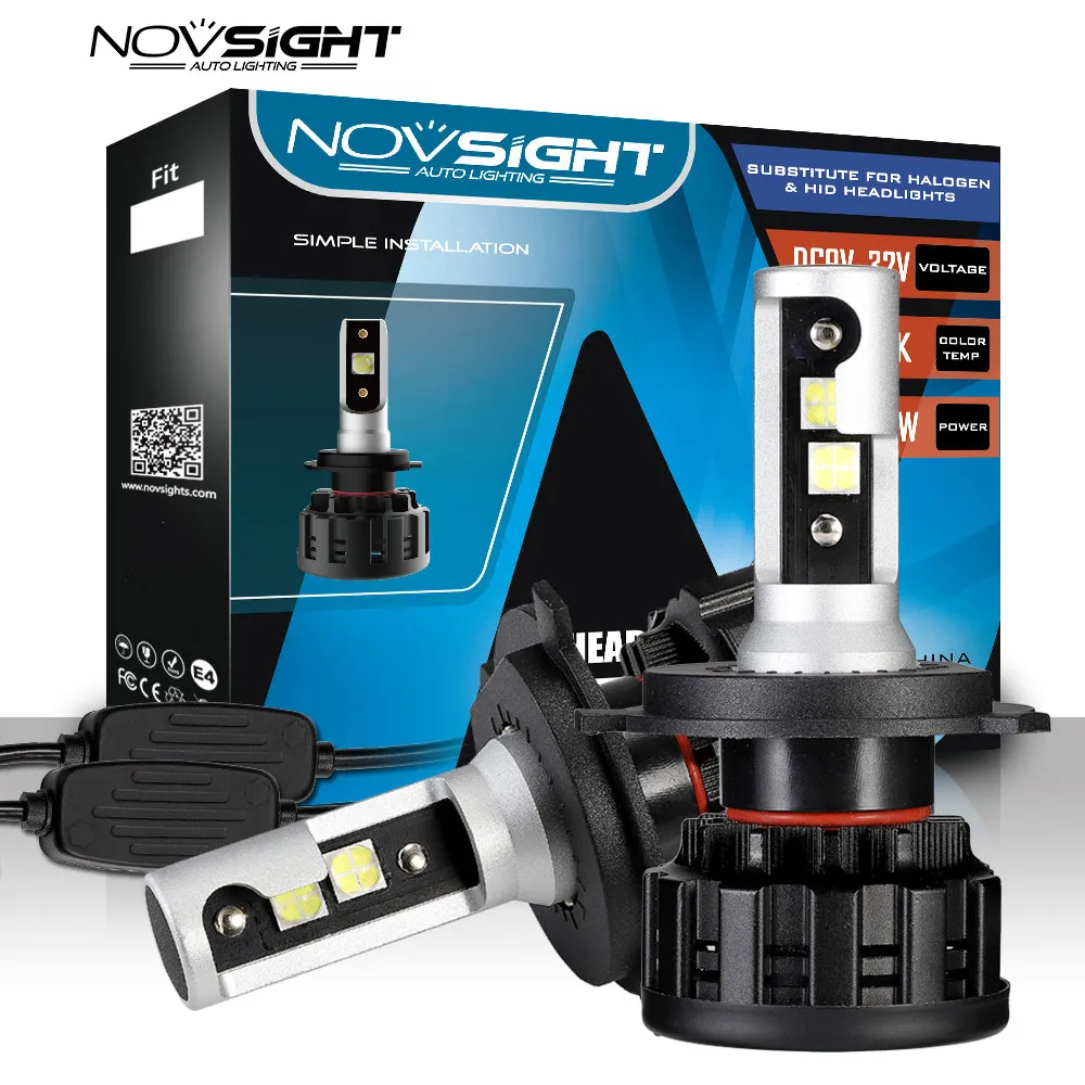 NOVSIGHT 16000LM H4 светодиодный H7 H11 H8 HB4 H1 H3 HB3 9005 9006 9007 H13 автомобильные лампы для фар