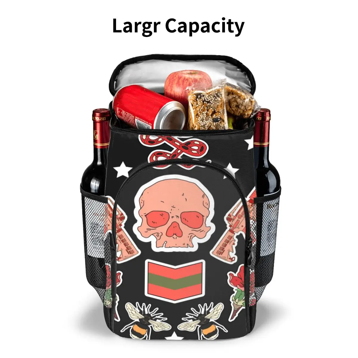 

18L Outdoor Picnic Backpack Men Camping Cooler Bag Skull Refrigerator Isotherma Cooler For Picnic Bag Women Food Box Backpack