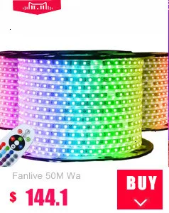 Fanlive 50 м/лот светодиодный ленточный светильник Ac 220 В/230 В/240 В 2835 SMD IP67 водонепроницаемый теплый белый светодиодный светильник 180 светодиодный/м садовая лампа