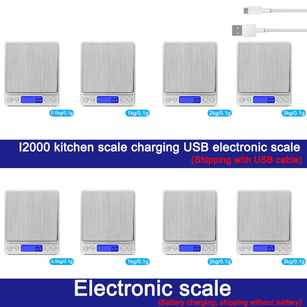 USB lcd Цифровые весы мини карманные из нержавеющей стали прецизионные ювелирные