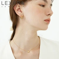 lexara french vintage braided twisted hoop earrings for woman 2021 autumn new luxury gold color plated female ear buckle jewelry