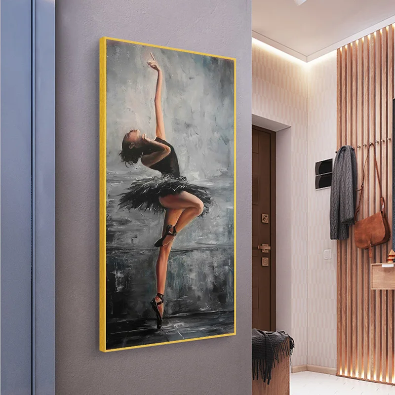 

Dancer Posters Girl Canvas Painting Wall Art Pictures For Living Room Black and White Indoor Decoration Entrance Home Decor