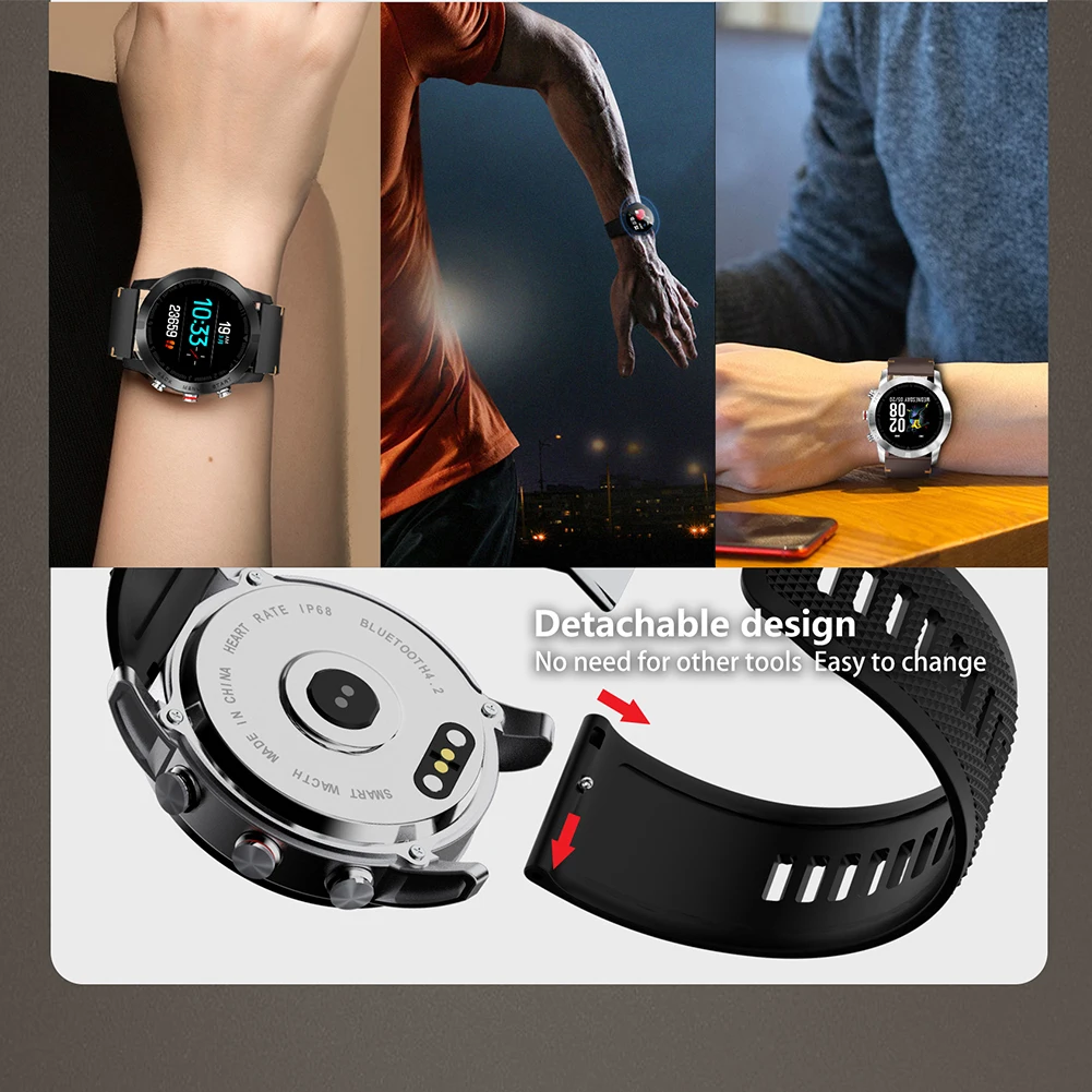 Смарт-часы S10 1,3 ''IP68 Водонепроницаемый Bluetooth 4,2 Smartwatch мониторинг сердечного ритма компас спортивные часы для Android iOS