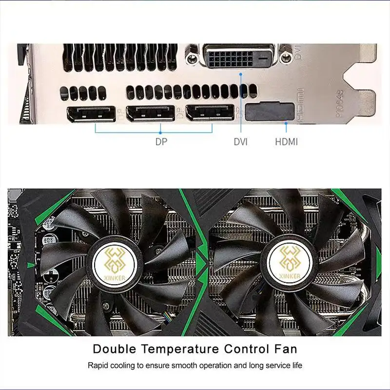Для видеокарты NVIDIA GeForce GTX1060 6 ГБ GDDR5 192Bit PCI-E 3,0 1506 МГц с разъемом HDMI DP DVI-D