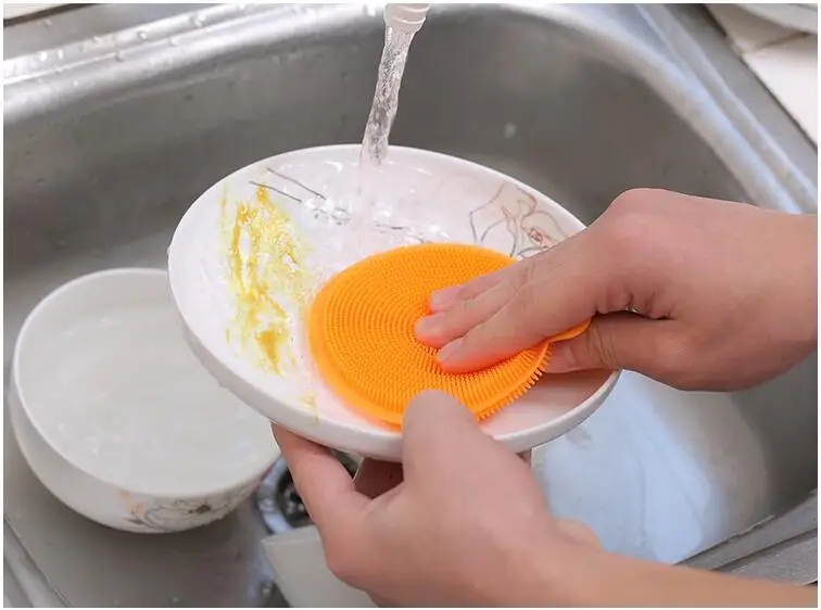 1 шт. Многофункциональные Силиконовые Блюдо чаша щетка для очистки силиконовые