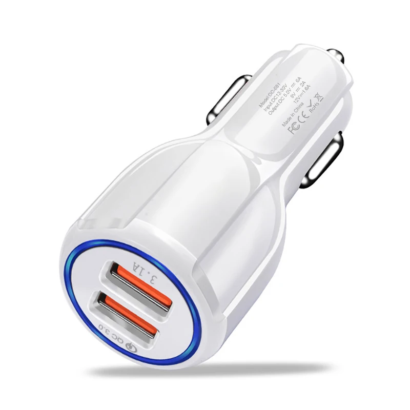 Автомобильное зарядное устройство USB быстрая зарядка 3 0 для быстрой зарядки с 2