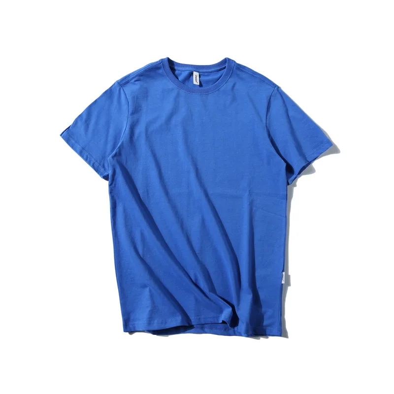 

Soild Short Sleeve T-shirt for Man 2021 Summer White Loose Tops O-neck Fashion Classic Tees Men's Clothing