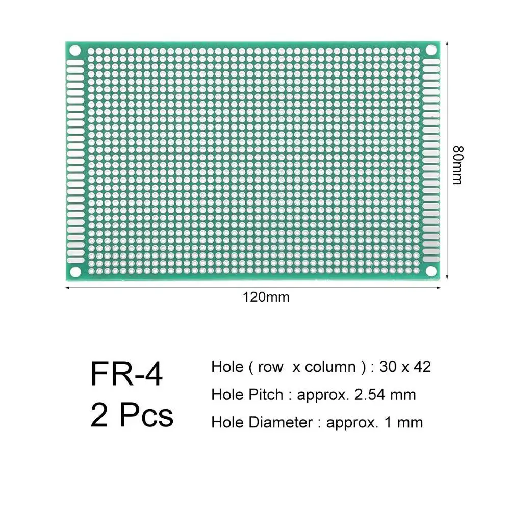 8x12 см двусторонний Универсальный Печатный платы для DIY пайки 2 шт|Интегральные