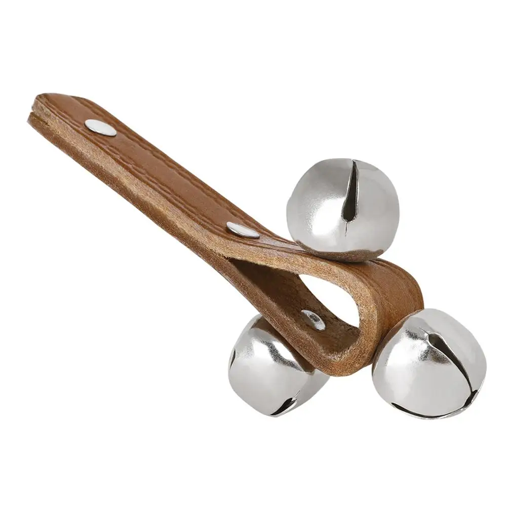 Три колокольчика ручной Колокольчик кожа музыкальные погремушки инструменты