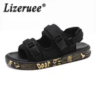 Мужские летние сандалии, 2021, новая модная пляжная обувь для пар, мужская повседневная обувь в римском стиле на плоской подошве, большие размеры 46