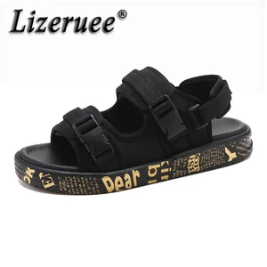 Мужские летние сандалии, 2021, новая модная пляжная обувь для пар, мужская повседневная обувь в римском стиле на плоской подошве, большие размеры 46