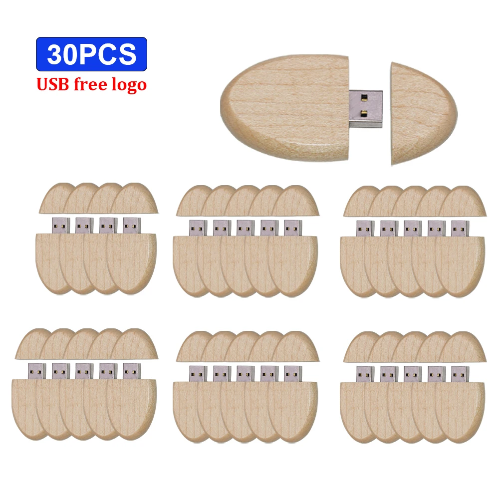 

Bulk 30pcs Free Custome LOGO Maple Wooden USB 3.0 Flash Drive 4GB 8GB 16GB 32GB 64GB 128GB Pen Drives Photography Memory Stick