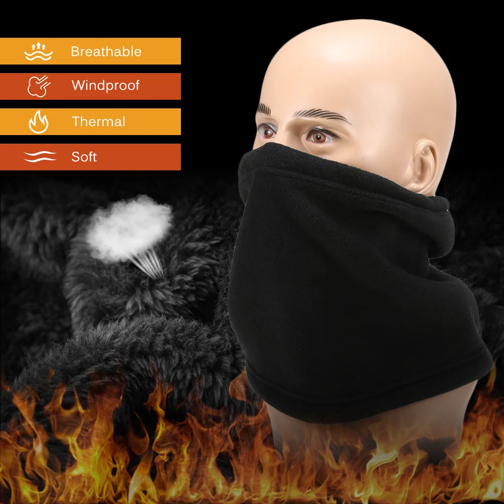 3-in-1 Winter Neck Gaiter Warmer Face Mask Hat Outdoor Sports Windproof UV Protection Thermal Beanie Cap | Спорт и развлечения