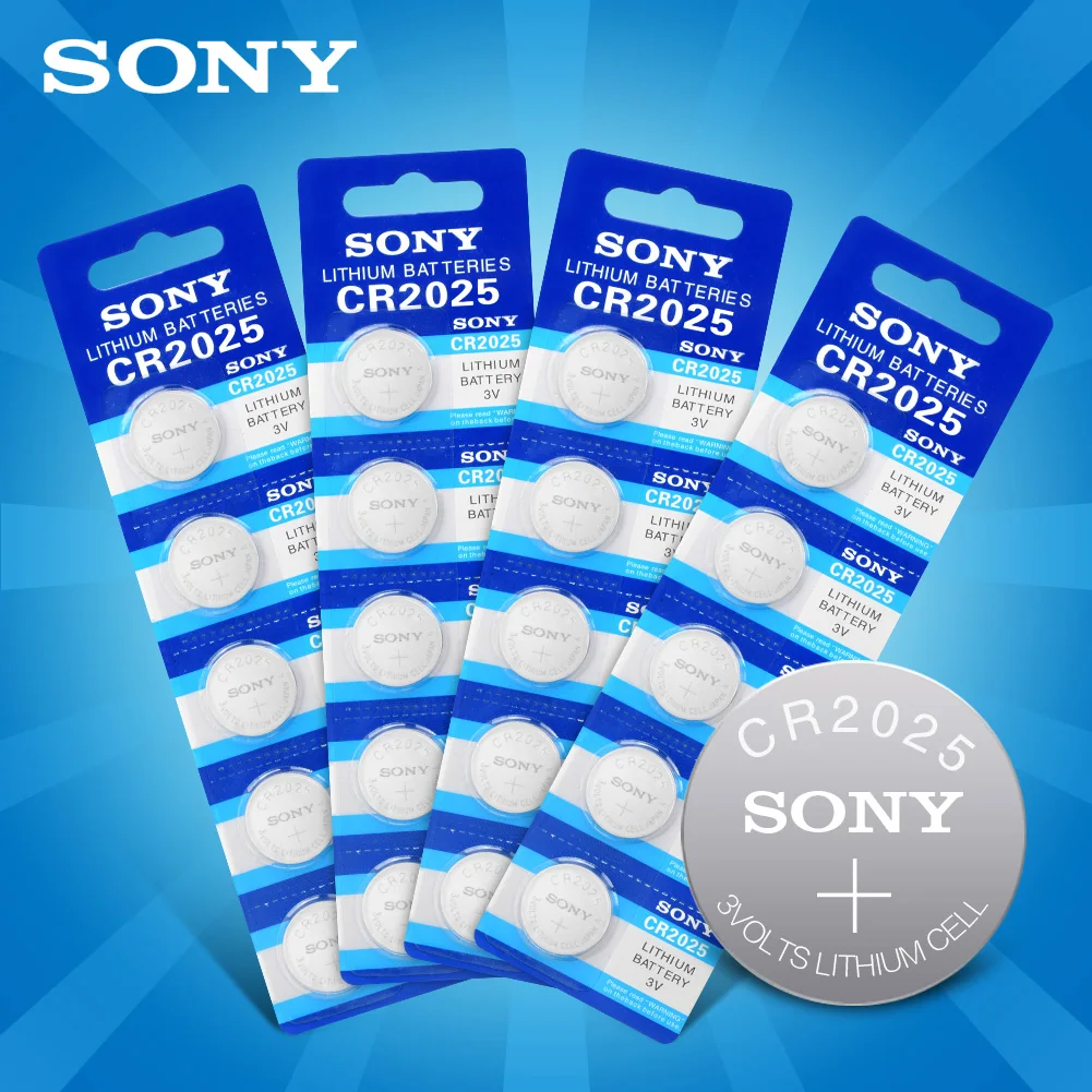 

SONY 1-50Pcs CR2025 Button Cell Batteries Single Use For Watch Weight Scale Toys cr2025 DL2025 LM2025 3V Lithium Coin Battery