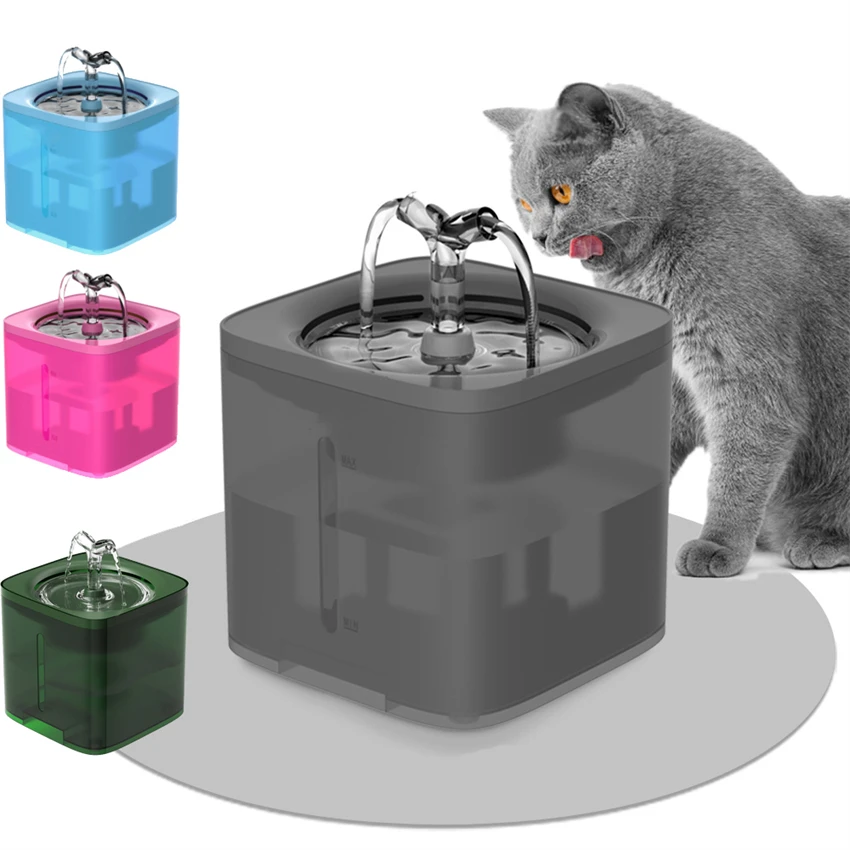 

2L Automatic Pet Cat Water Fountain Filter Dispenser Feeder Smart Drinker For Cats Water Bowl Kitten Puppy Dog Drinking Supplies