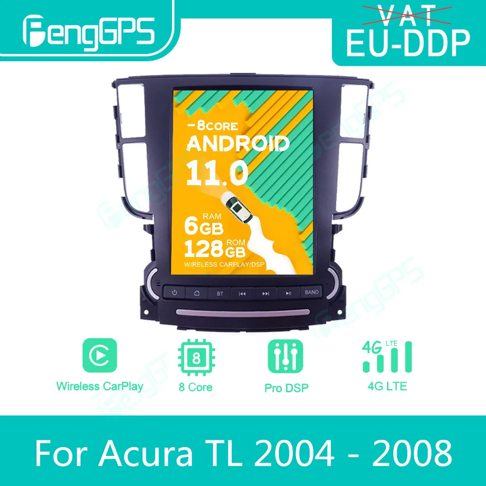 

Автомагнитола для Acura TL 2004 - 2008 Android, Стерео Авторадио 2 Din, мультимедийный плеер в стиле Тесла, GPS навигация, сенсорный экран