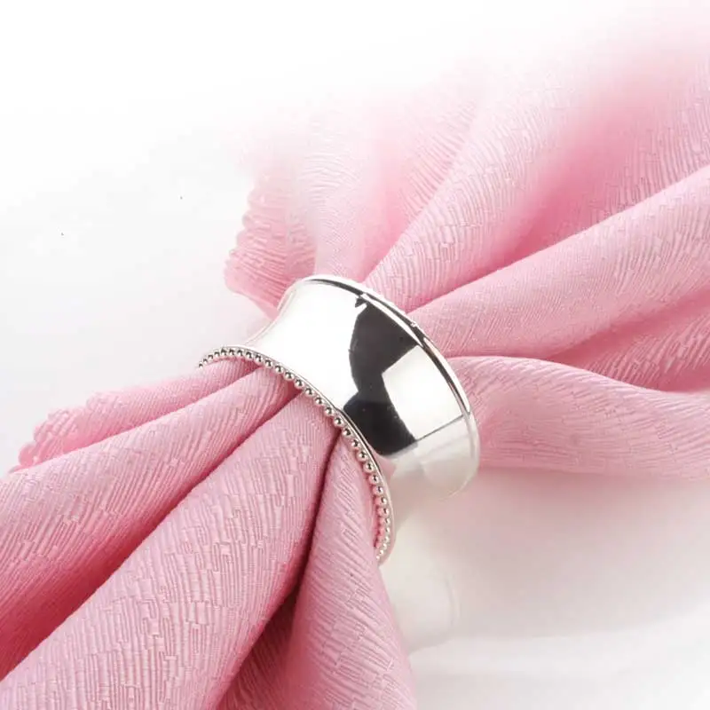 

4pcs Stainless Steel Napkin Rings for Dinners Parties Weddings Hotel Supplies Diameter 4.5cm C44