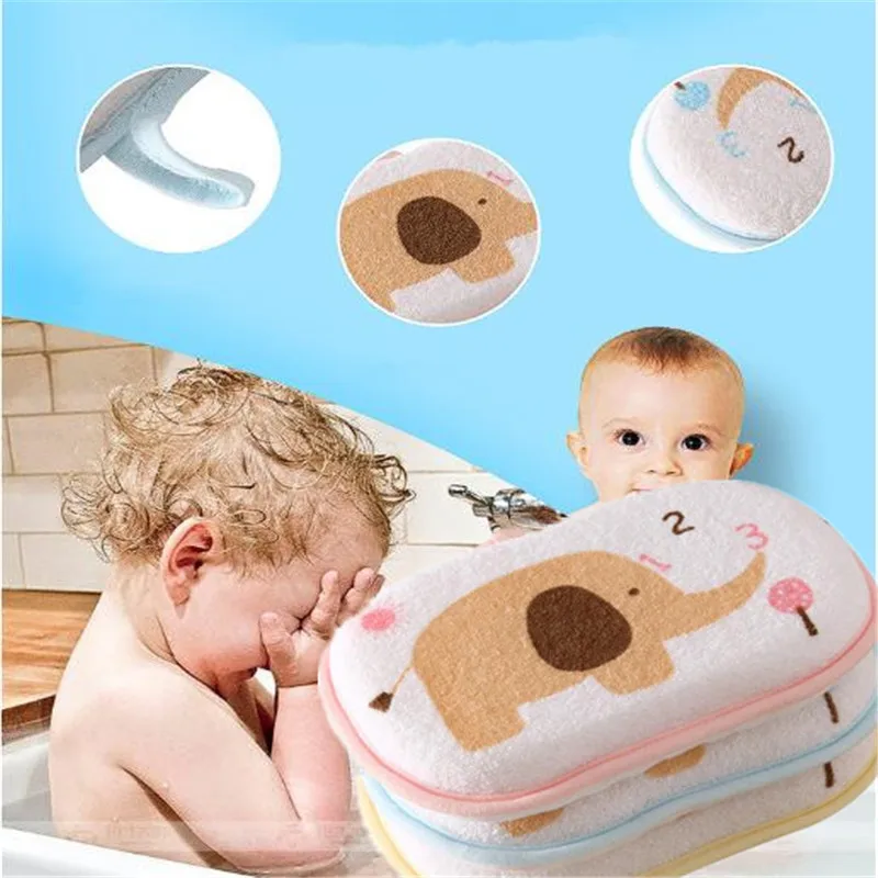 

1PC Cute Cartoon Baby Bath Brush Soft Bath Sponge Baby Shower Accessories