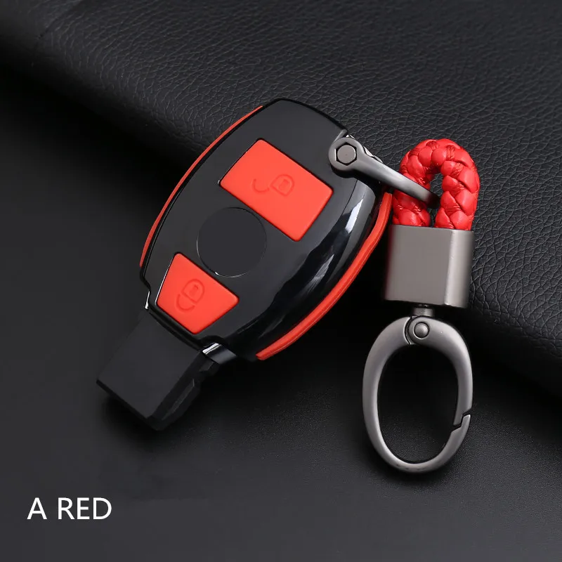 ПВХ углеродное волокно силиконовый чехол для ключа Mercedes Benz A180 A200 A260 W203 W210 W211 AMG W204 C
