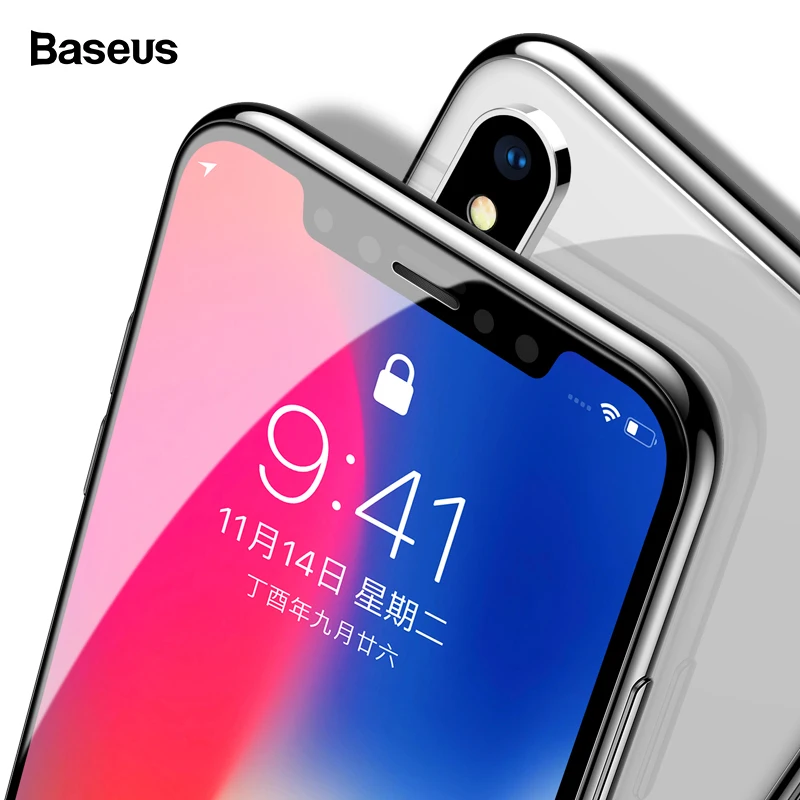 Baseus 0,3 мм защитное закаленное стекло для iPhone Xs Max X Xr полное покрытие защитное стекло для iPhone 11 Pro Max защита