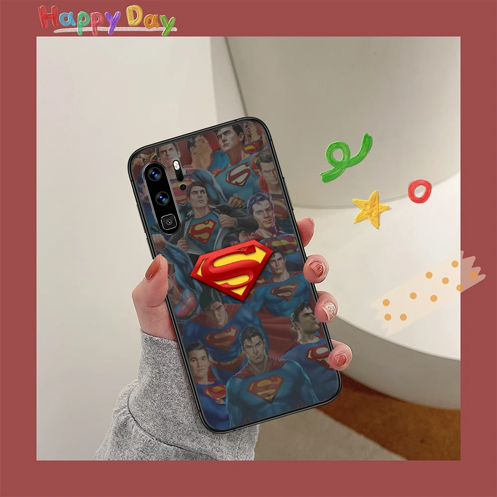 

Supermans Super Hero Phone Case For HUAWEI P 9 10 20 30 40 Lite smart Pro Z 2019 Nova 5T 6 7 i black Funda Fashion Back Luxury