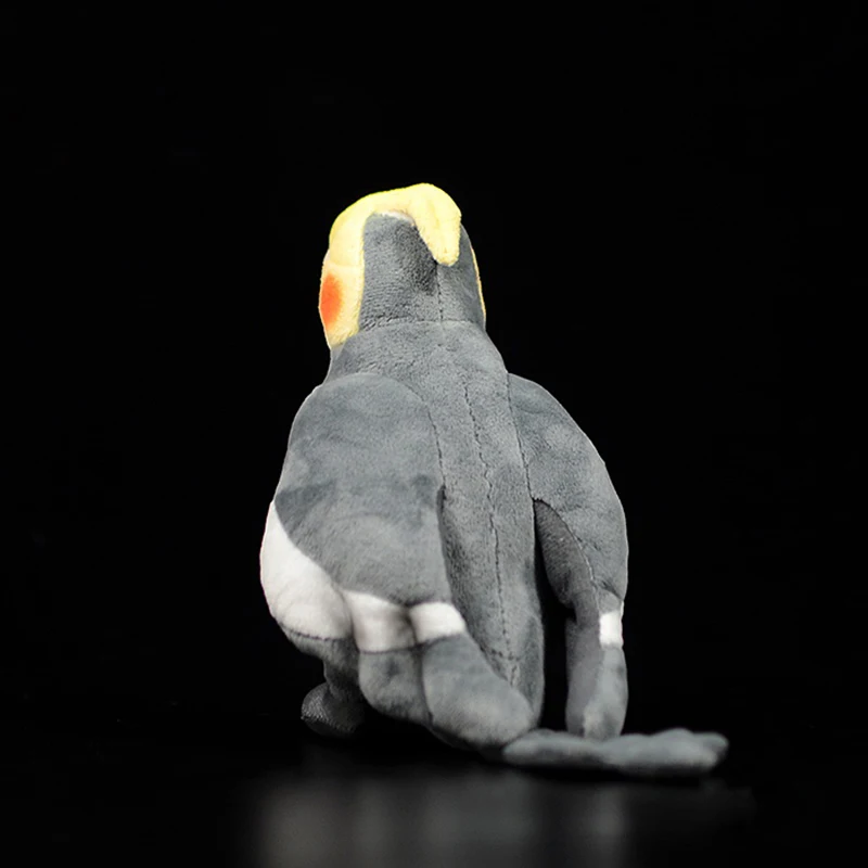 Серые плюшевые игрушки Cockatiel 18 см очень мягкие и реалистичные попугаи набивные