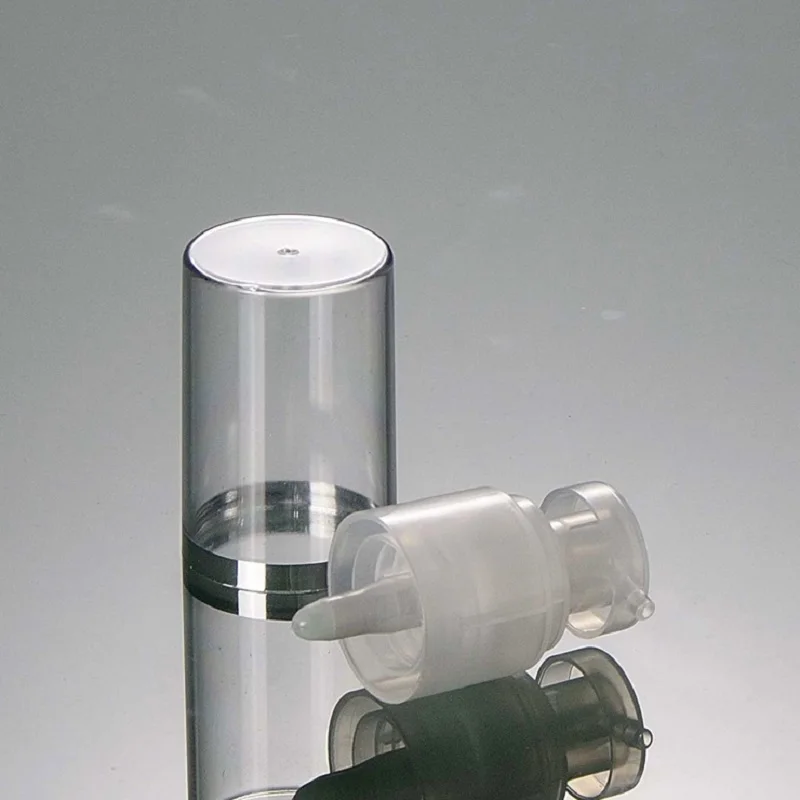 50 мл прозрачная пластиковая безвоздушная бутылка с безвоздушным насосом