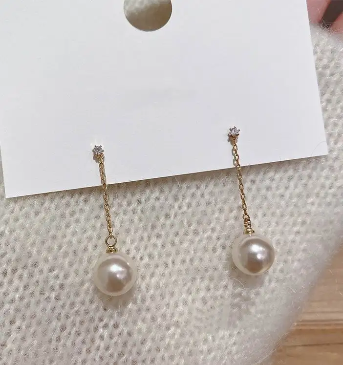 

Korean Simple Single Pearl Earrings For Women Girls 2021 New Earings Jewelry bijoux Wholesale