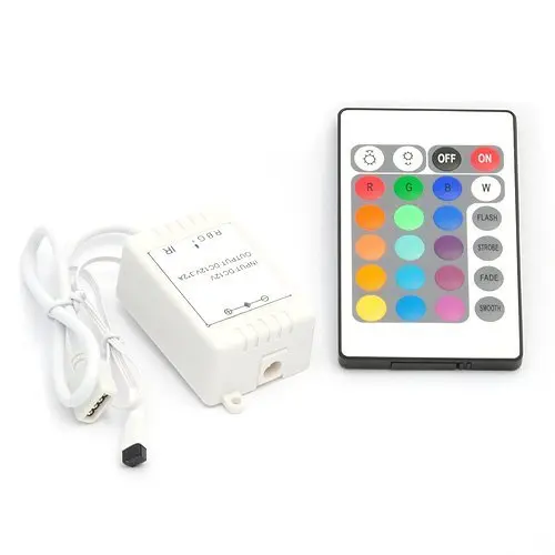 24 Button Wireless RGB LED Light Controller Ir Remote 12v Dimmer | Электроника