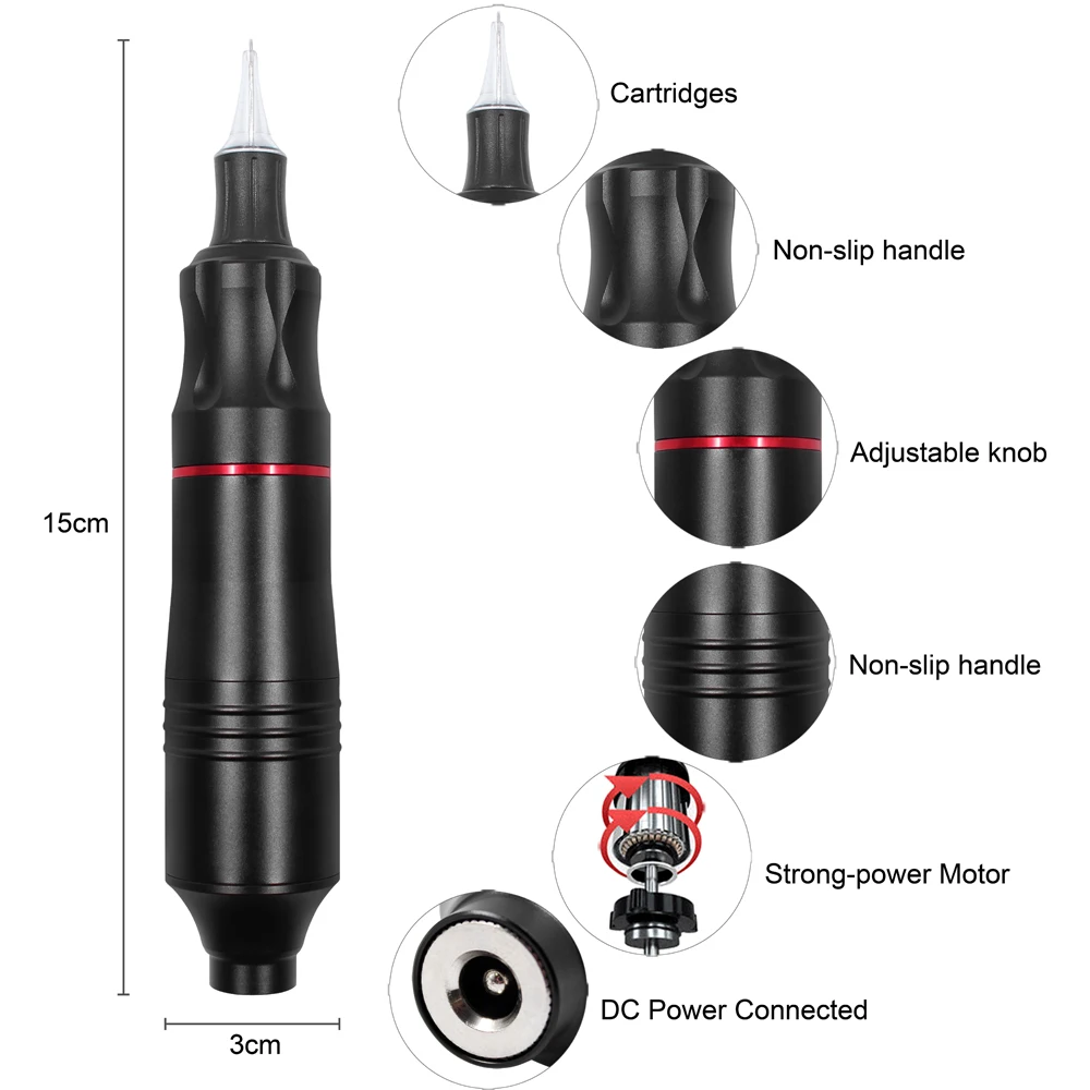 Ручка для нанесения тату машина комплект с картриджи татуировки Мощность пму