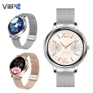vilips elegant woman smart watch full screen touch smartwatch for girl heart rate customize dial for android and ios free global shipping