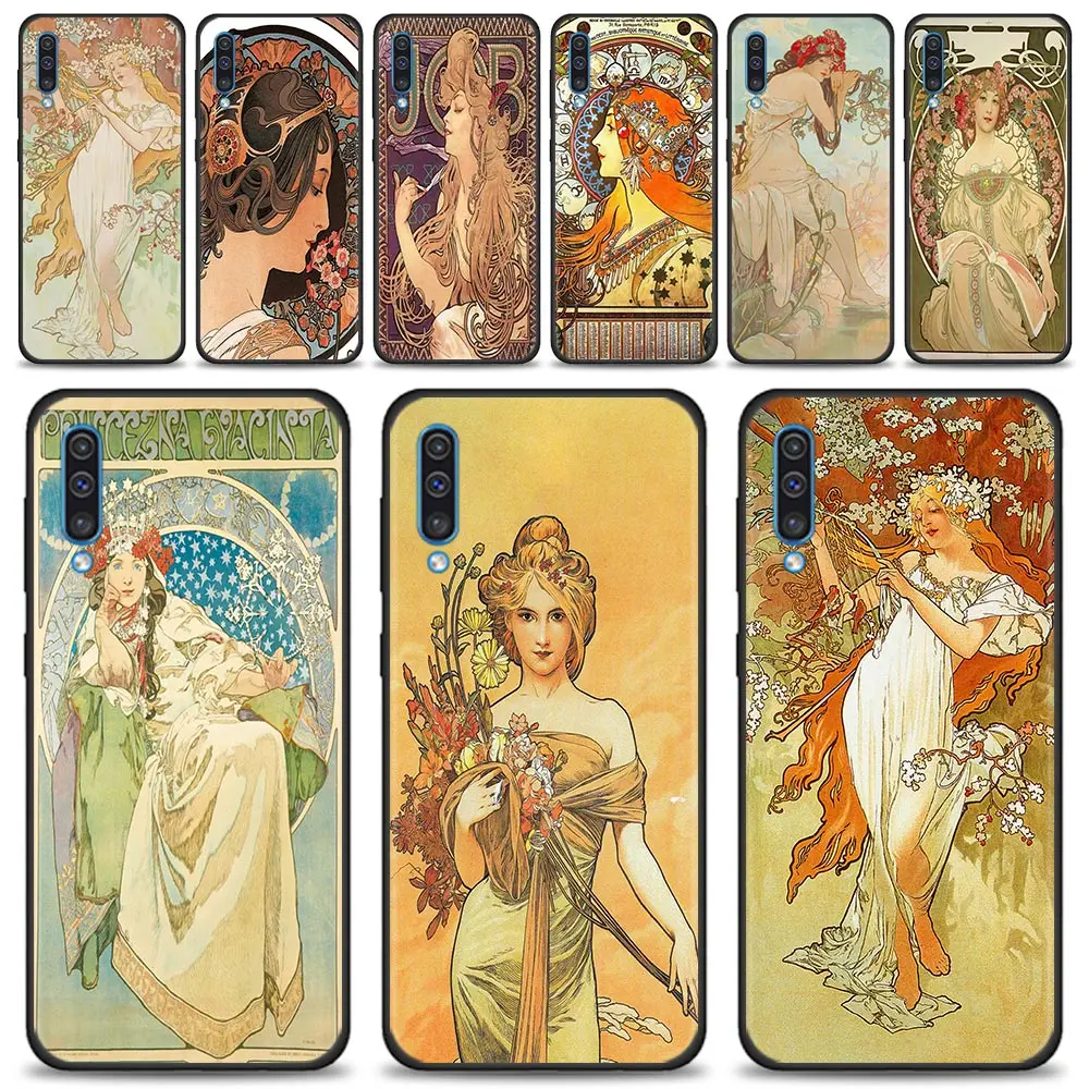 

Case For Samsung Galaxy A50 A70 A10 A20e A30 A40 A20s A10s A10e A80 A90 A60 A30s Cover Shell art poster ALPHONSE MUCHA Slim