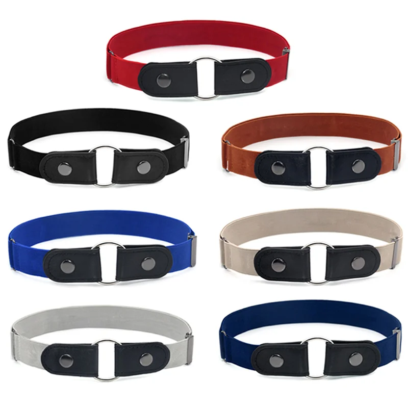 

Elastic Waist Belt With Buckle For Jeans Dresses With Buckle Belt Women Men Elastic Women's Trouser Belt