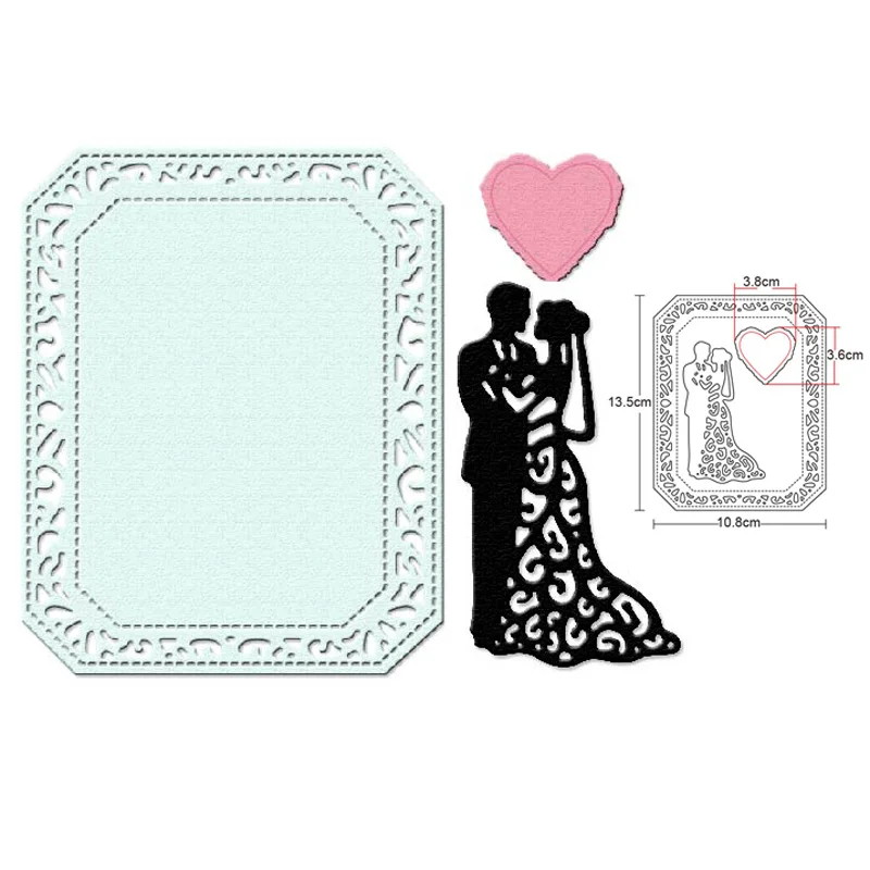

Металлические штампы трафарет свадебная рамка фон 2020 Новинка Скрапбукинг Фотоальбом карточная бумага тиснение ремесло высечка форма