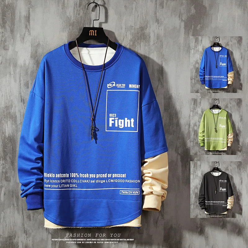 Толстовка в стиле Харадзюку с цветными блоками Новое поступление 2020 уличная