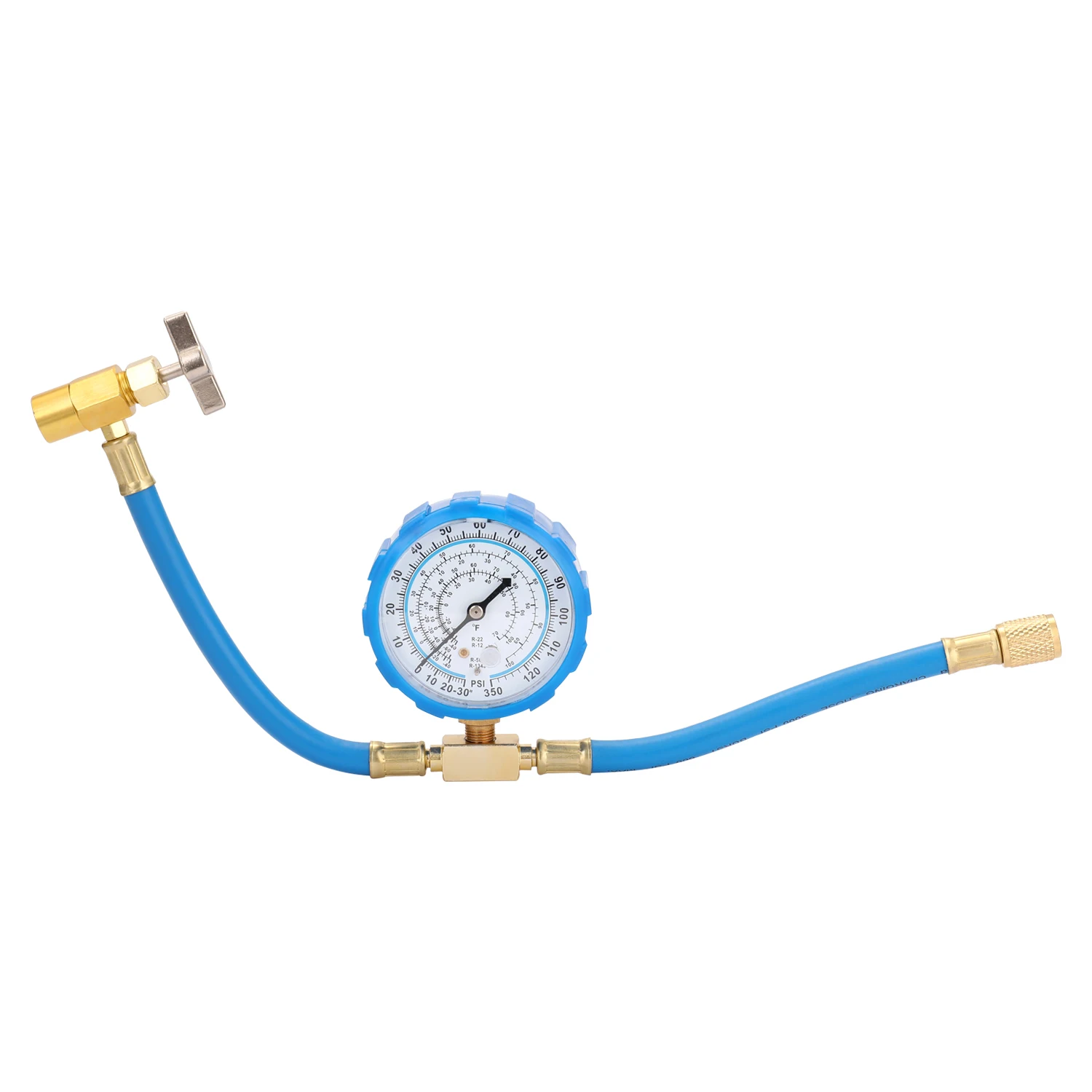 

Air Conditioning Refrigerant Charge Hose with Gauge and BPV31 Bullet Piercing Valve Refrigerant Adding Tool