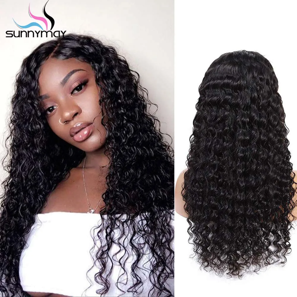 Curly Lace Closure Wig 150% Human Hair Wigs Pre Plucked Remy Hair With Baby Hair
