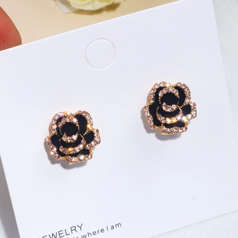 Новые роскошные серьги с кристаллами розы для женщин очаровательные свадебные