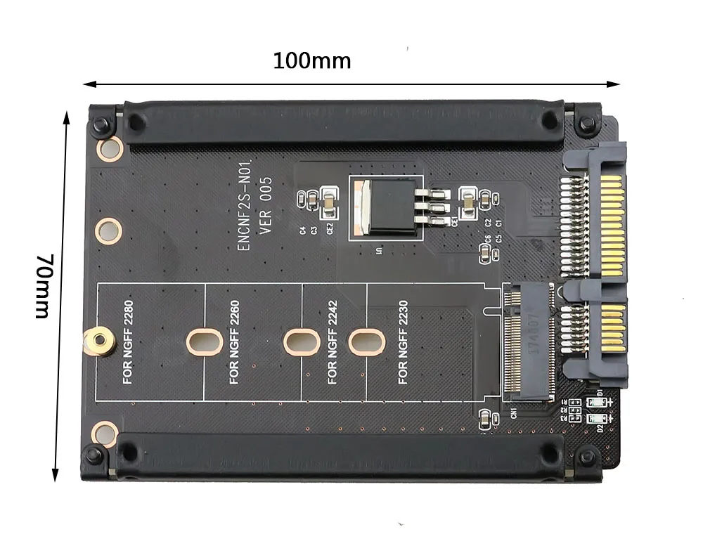 B + M Key M.2 NGFF SSD на 2 5 SATA 6 ГБ/сек. адаптер m2 конвертер с винтами металлический чехол |