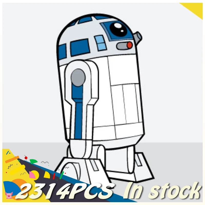 Lepin MOC Star W Series R2-d2 Robot 05043 DIY Развивающие строительные блоки кирпичи для мальчиков Игрушки на день рождения Рождественские подарки 62001 10225