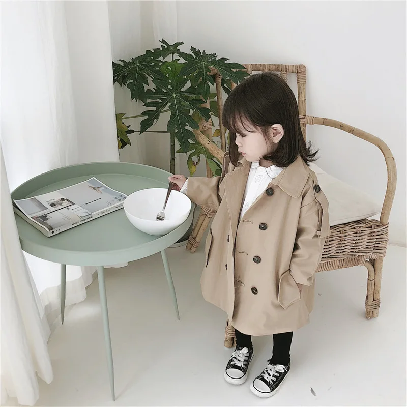 Детский Тренч Новое поступление осени 2019 подходящее ко всему ветрозащитное