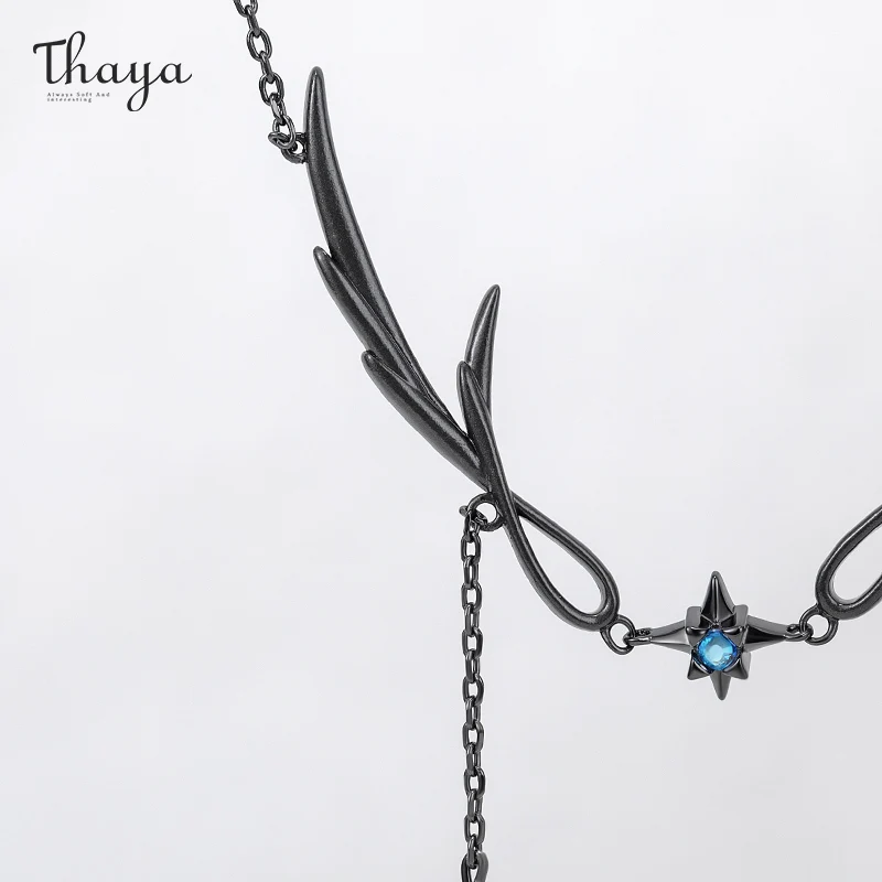 Thaya винтажные ожерелья с подвесками для женщин перо оригинальный дизайн Ctystal